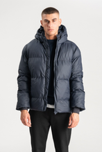 Cargar imagen en el visor de la galería, Coated Hooded Jacket - Navy

