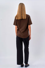 Load image into Gallery viewer, Short Sleeve Linen Shirt - Brown
