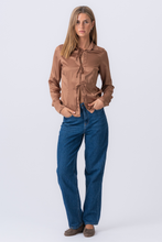 Carregar imagem no visualizador da galeria, Lucy Tie Shirt - Brown
