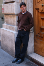 Load image into Gallery viewer, Knitted Long Sleeve Polo - Light Brown

