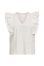 Load image into Gallery viewer, Hope Papaya Nour S/S Top - White Sand
