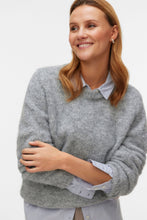 Load image into Gallery viewer, Novah O-Neck Button Cardi - Medium Grey Melange

