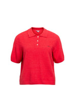 Load image into Gallery viewer, Debbie Knit Polo - Poinsettia
