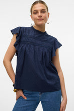 Cargar imagen en el visor de la galería, Trine Lace Top - Navy Blazer
