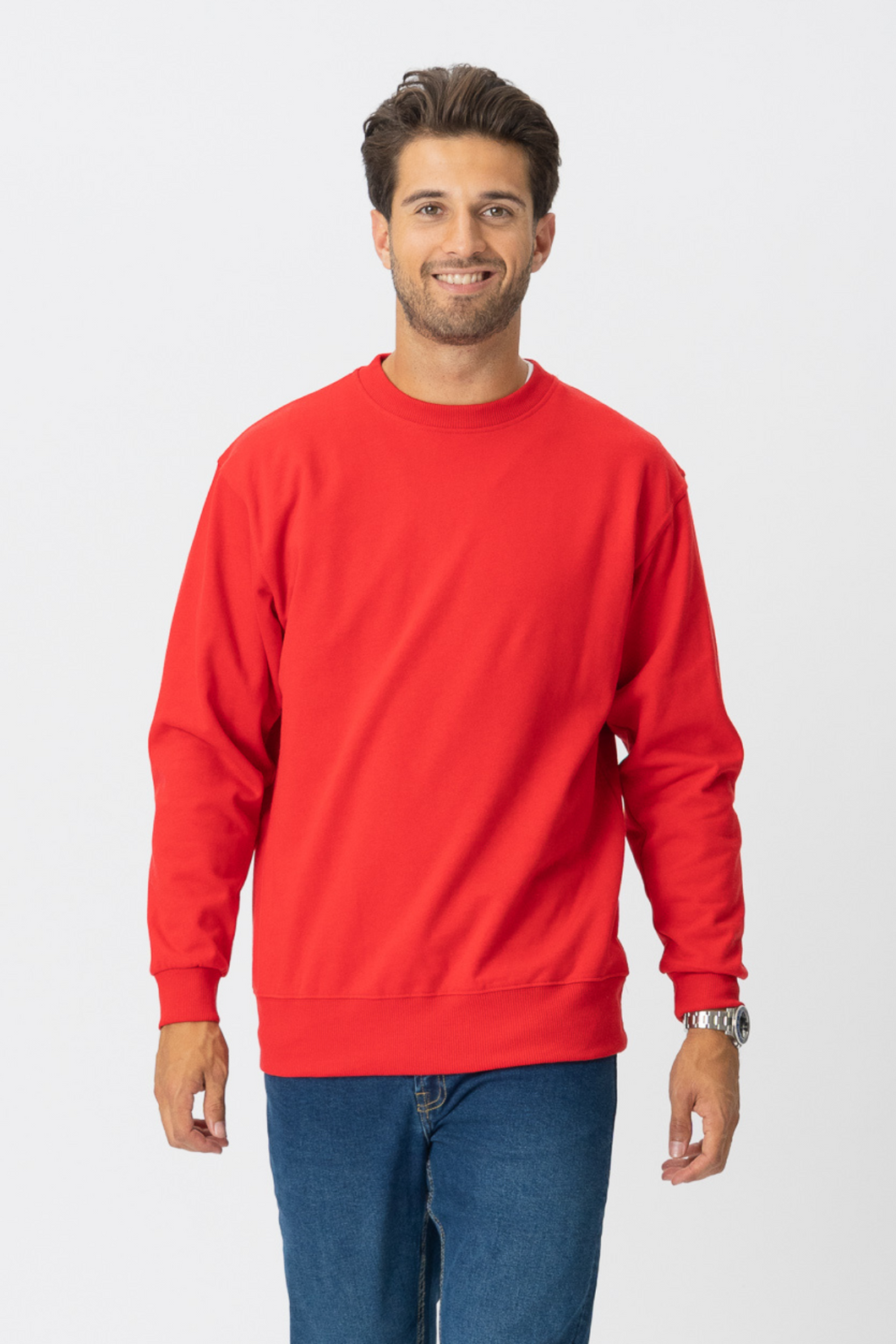Gola redonda básica - Vermelho da Dinamarca
