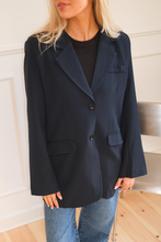 Load image into Gallery viewer, Claire Oversized Blazer - Navy
