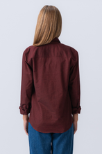 Load image into Gallery viewer, Boyfriend Oxford Shirt - Burgundy

