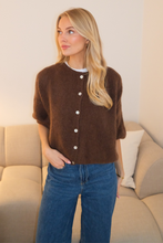 Load image into Gallery viewer, Mary Short Sleeved Knit - Brown
