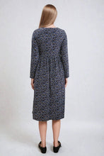 Charger l&#39;image dans la galerie, Robe MIDI NADIA - à fleurs noires
