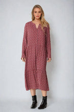 Load image into Gallery viewer, Anna long-sleeved dress - Sundried Tomato
