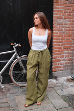 Load image into Gallery viewer, Astrid Linen Pants - Olive
