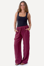 Load image into Gallery viewer, Astrid Linen Pants - Red
