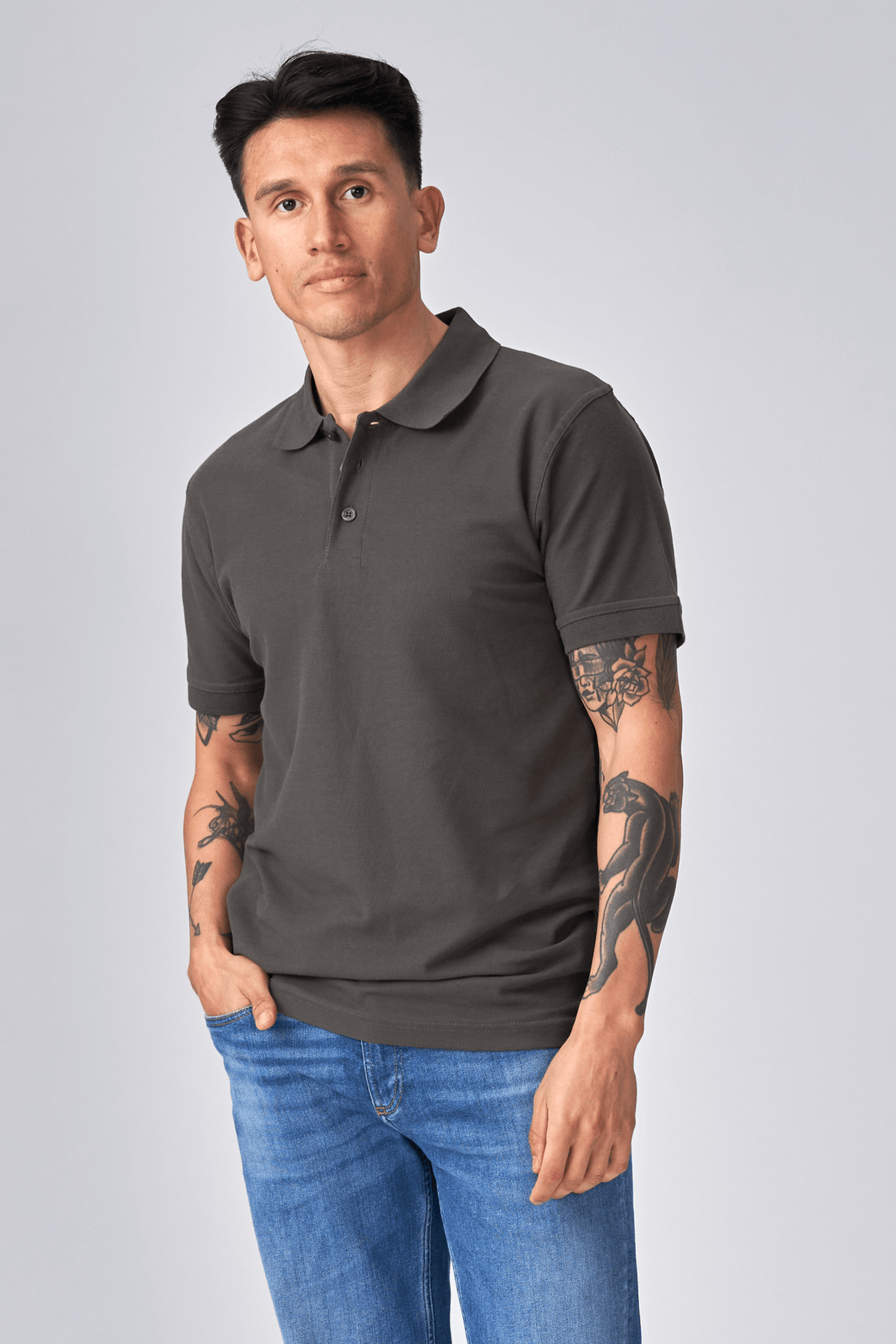 Oversized Polo - Dark Gray