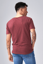 Load image into Gallery viewer, Deep Round Neck - Mottled Red
