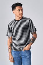 Charger l&#39;image dans la galerie, Nørregade Stripe - Gris noir marbré
