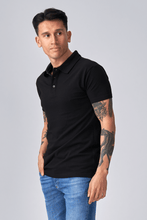 Load image into Gallery viewer, Muscle Polo Shirt - Black
