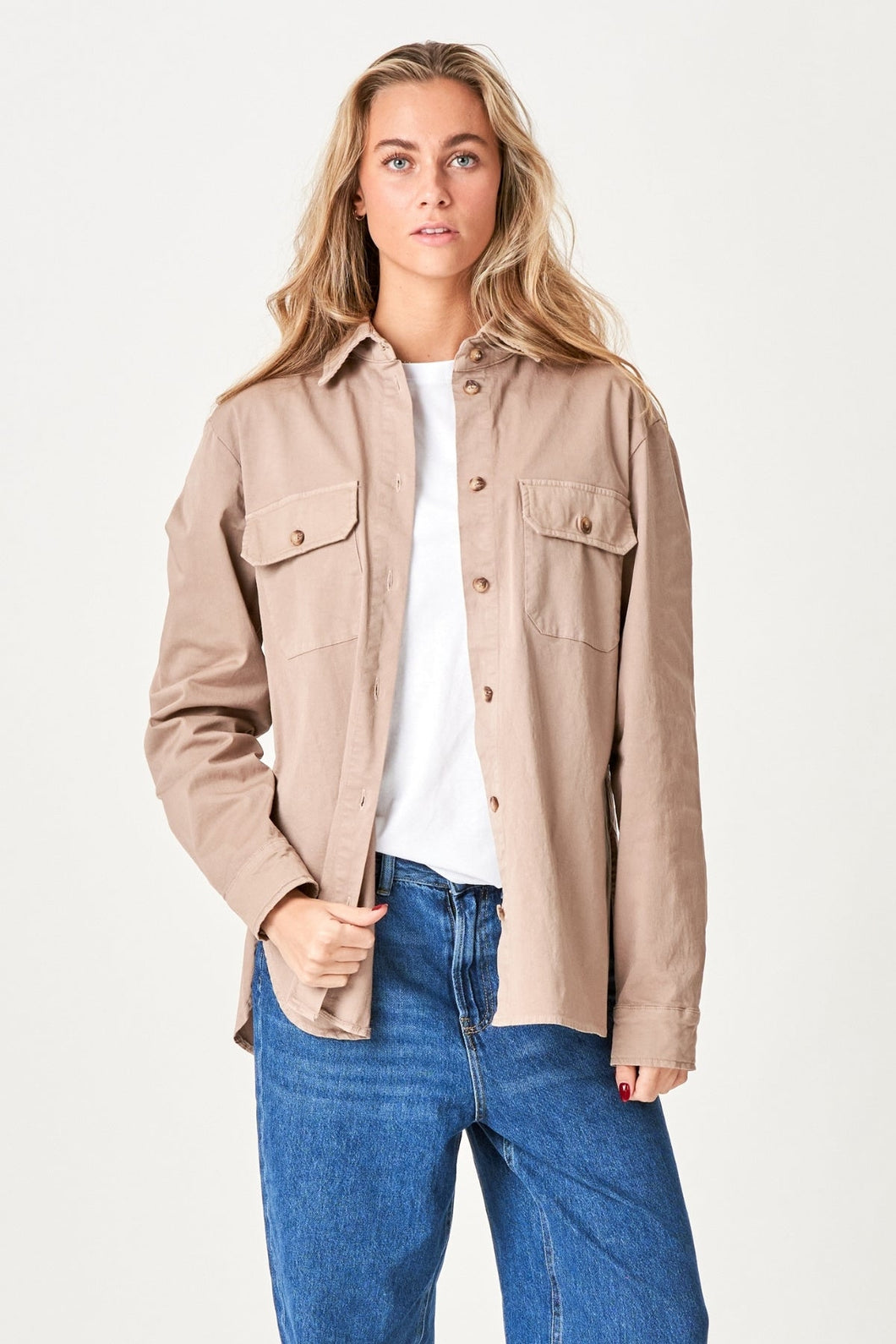 Clara Twill Shirt - Khaki