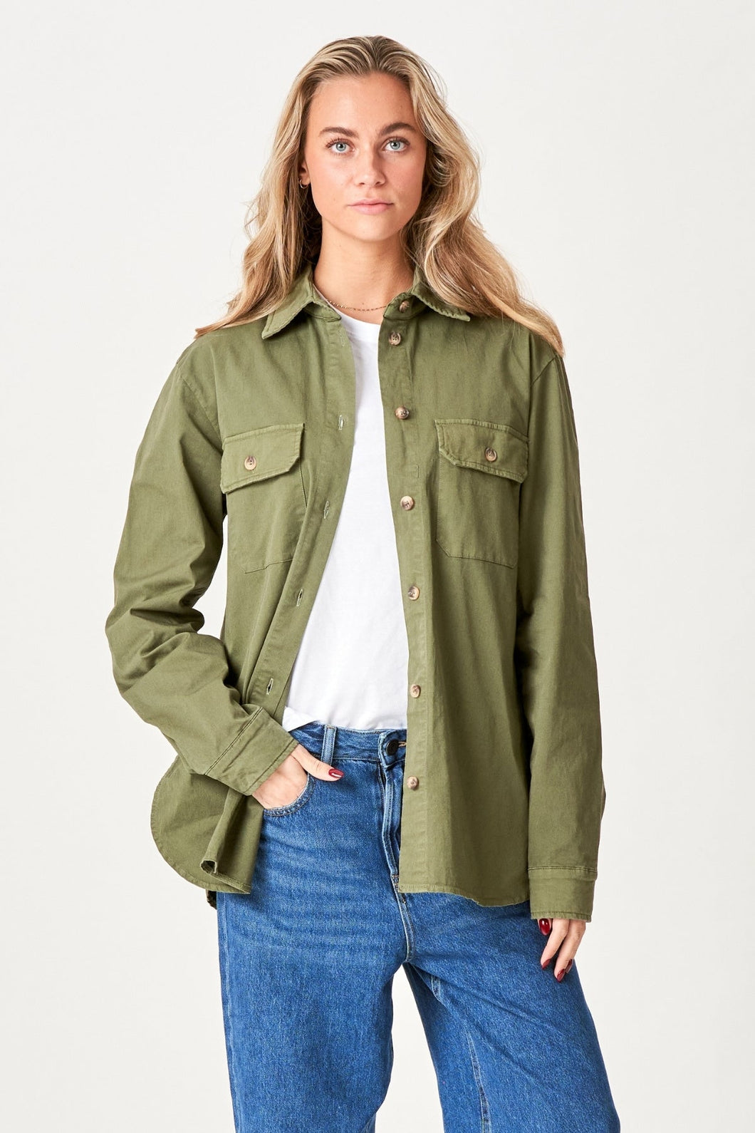 Clara Twill Shirt - Green
