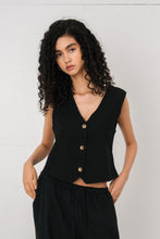Cargar imagen en el visor de la galería, Elle Vest - Black
