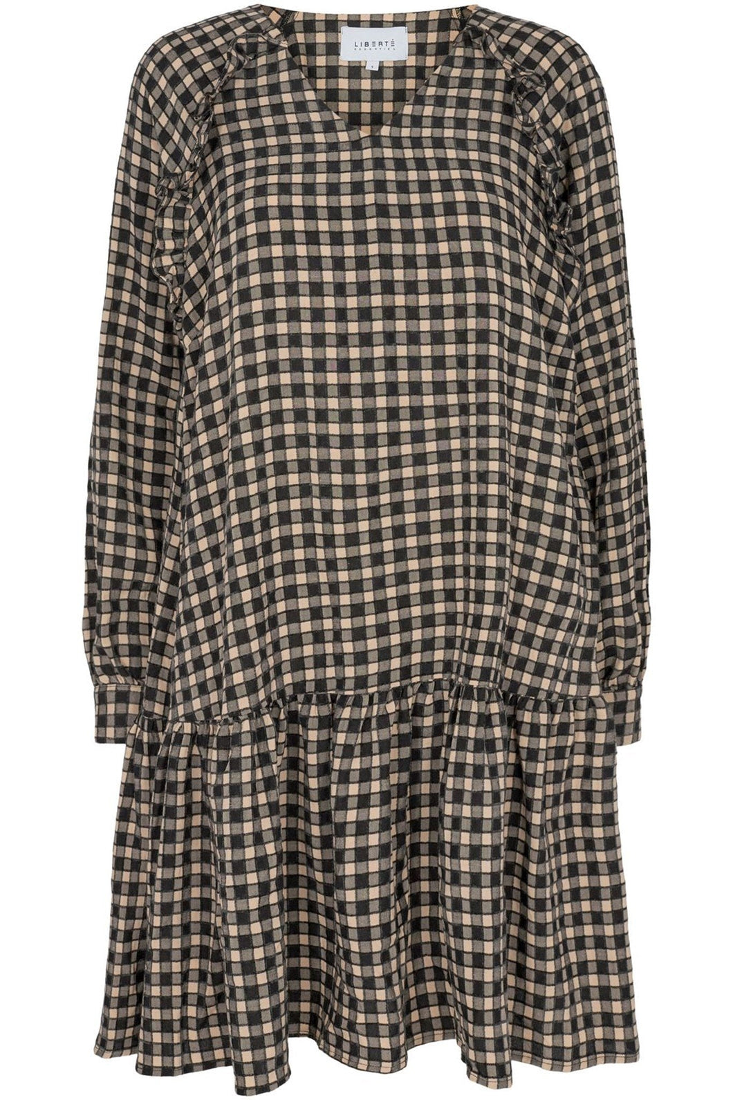 Vestido Dana - Preto Areia Xadrez