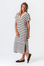 Load image into Gallery viewer, Victoria Dress - White/Navy
