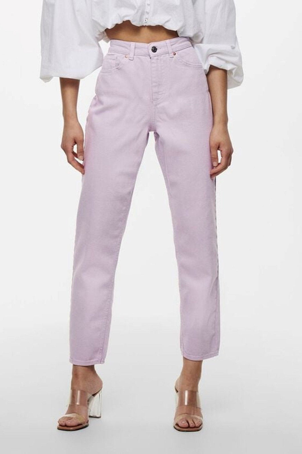 Pantalon de maman de couleur unie - Bouquet d'orchidée