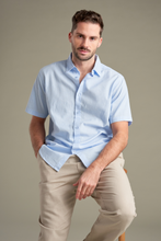 Load image into Gallery viewer, Short Sleeve Linen Shirt - Light Blue
