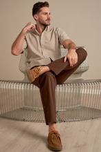 Load image into Gallery viewer, Short Sleeve Linen Shirt - Sand
