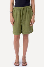 Afbeelding in Gallery-weergave laden, Linen Shorts - Olive
