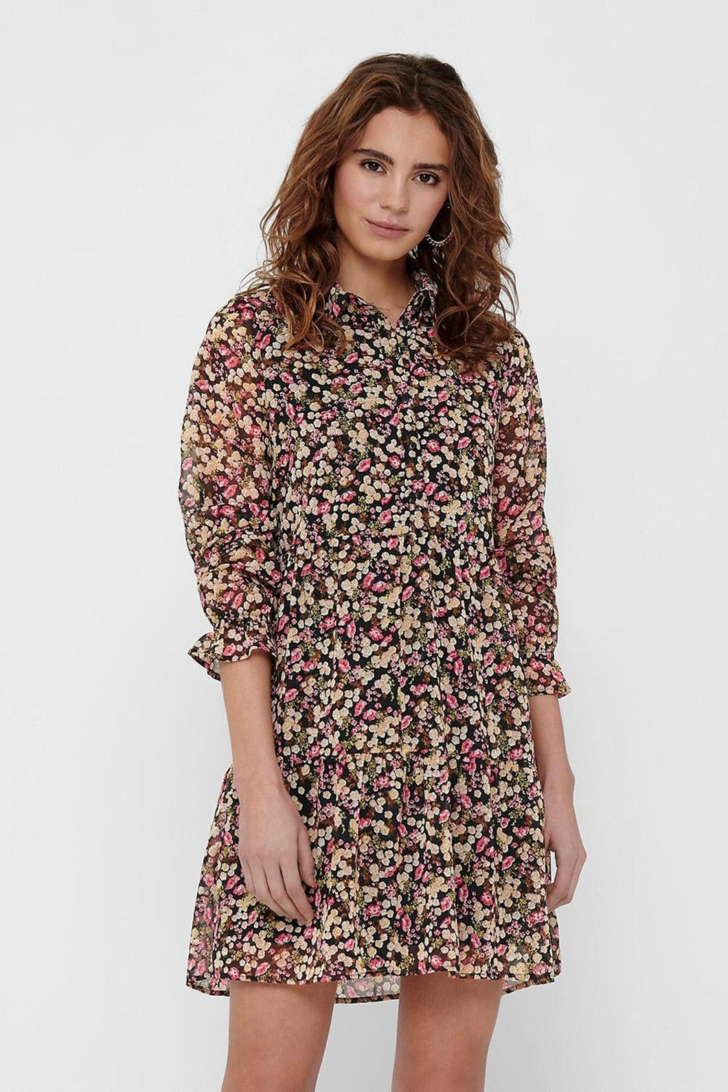 Robe à manches longues Ingrid - marron