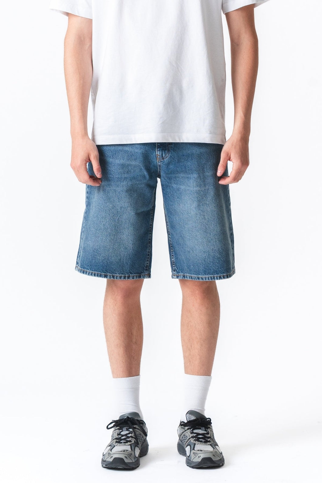 Denim Shorts Loose - Blue
