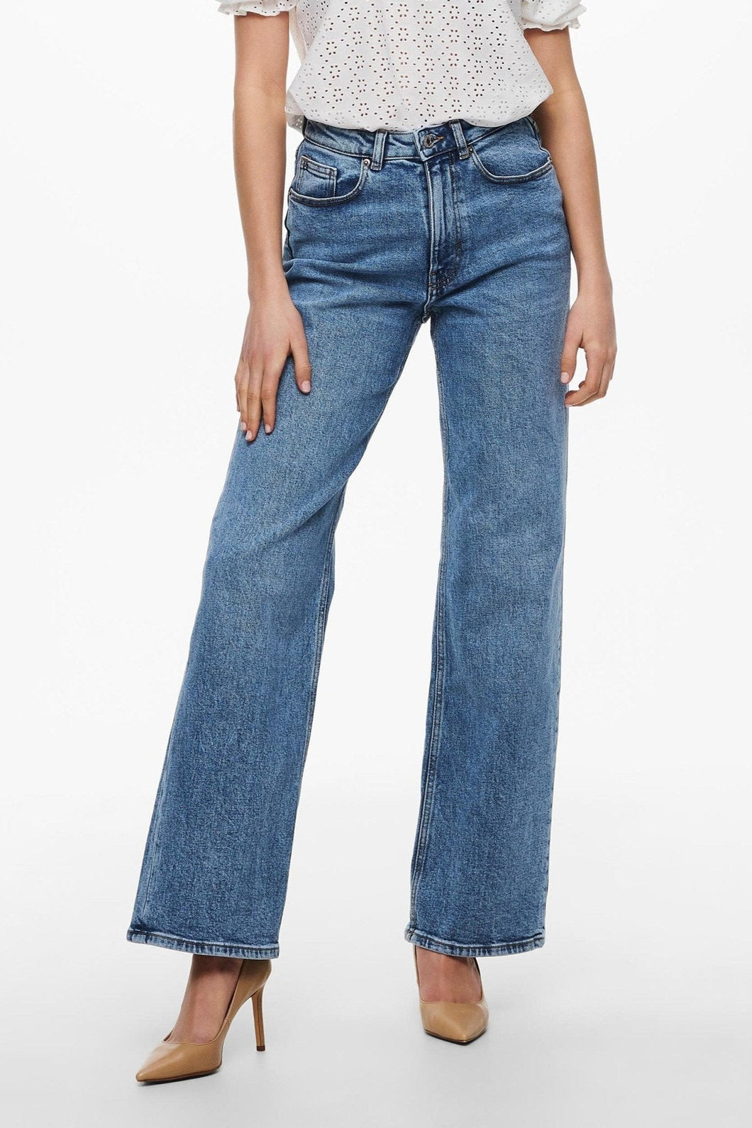 Jean juteux (jambe large) - bleu denim