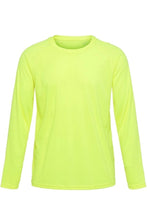 Charger l&#39;image dans la galerie, T-shirt d&#39;entraînement à manches longues - jaune néon
