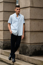 Load image into Gallery viewer, Short Sleeve Linen Shirt - Light Blue

