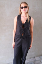 Afbeelding in Gallery-weergave laden, Linen Vest - Black
