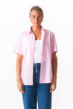 Load image into Gallery viewer, Short Sleeve Linen Shirt - Light Red
