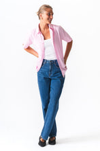Load image into Gallery viewer, Short Sleeve Linen Shirt - Light Red
