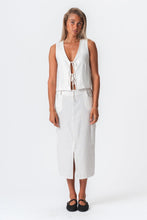 Load image into Gallery viewer, Linen Skirt - White
