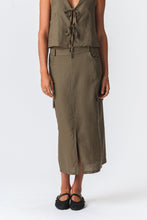 Afbeelding in Gallery-weergave laden, Linen Skirt - Green
