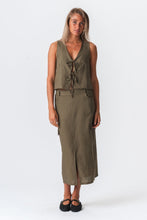 Afbeelding in Gallery-weergave laden, Linen Skirt - Green
