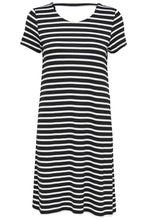 Load image into Gallery viewer, Loose dress with back details - Black cloud dancer
