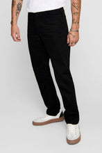 Load image into Gallery viewer, Mike Stretch Jeans - Black (Wide fit)
