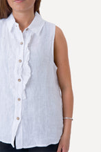 Load image into Gallery viewer, Mio Linen Top - White
