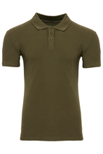 Carregar imagem no visualizador da galeria, Camisola pólo muscular - Verde Exército
