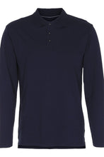Load image into Gallery viewer, Muscle Long Sleeve Polo Shirt - Navy
