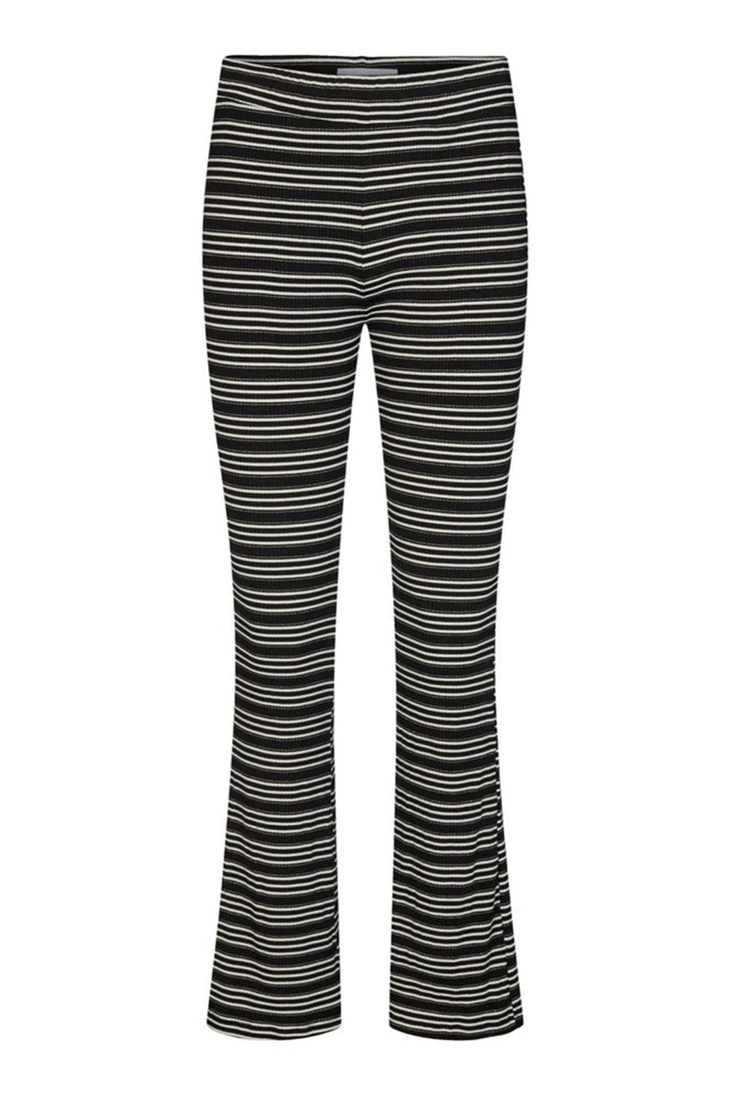 Natalia Flair Pants - Black Gold Lurex