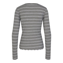 Carica l&#39;immagine nel visualizzatore di Gallery, Blusa a collo rotondo Natalia - Grigio oro Lurex
