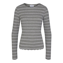 Carica l&#39;immagine nel visualizzatore di Gallery, Blusa a collo rotondo Natalia - Grigio oro Lurex

