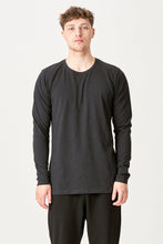 Carica l&#39;immagine nel visualizzatore di Gallery, T-shirt muscolare a maniche lunghe-grigio scuro
