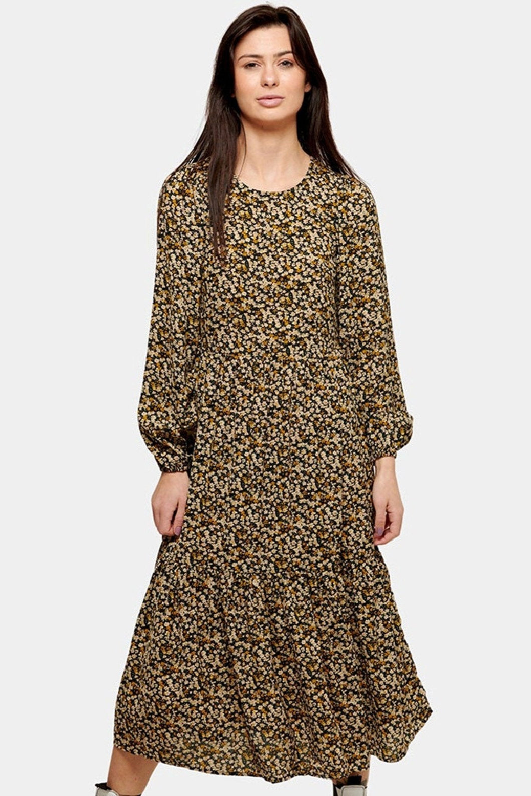 Robe florale de copains - fleur noire